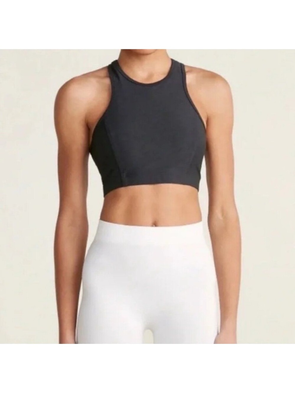 Outdoor Voices Charcoal Gray High Neck Athena Crop Tank Size Medium